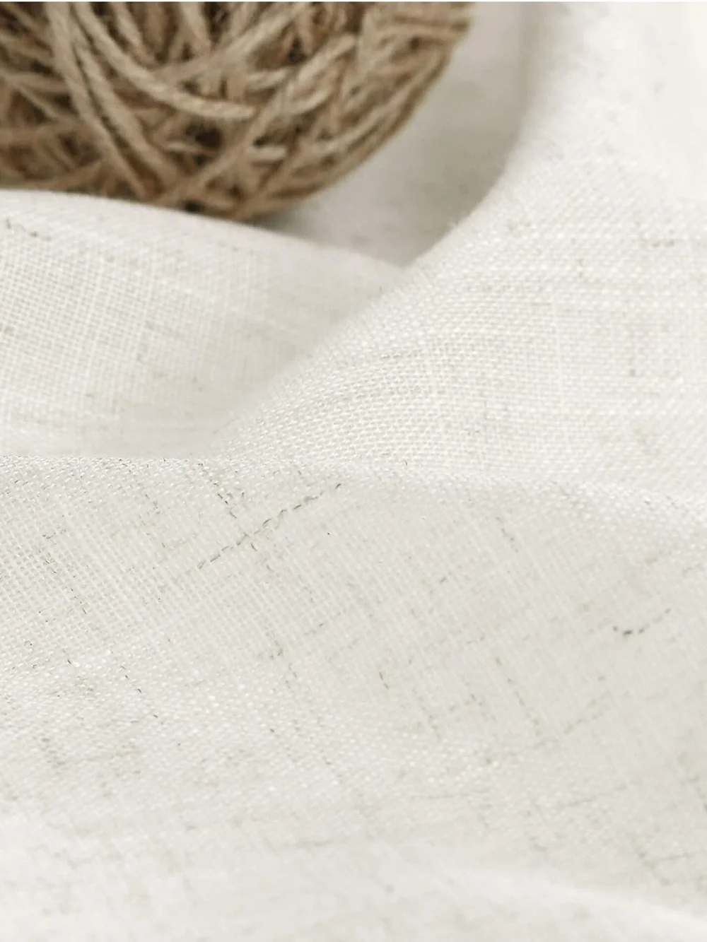 Cream linen curtains 52”x102” 2 panels